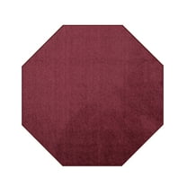 Furnishmyplace Modern Plush Solid Color Rug - Pet Friendly, Made in USA, Cranberry Area Rugs 2' Octagon