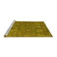 thumbnail image 2 of Ahgly Company Machine Washable Indoor Square Abstract Yellow Modern Area Rugs, 8' Square, 2 of 4