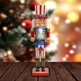 thumbnail image 3 of Adorno navideño de Cascanueces americano de madera de 15 pulgadas, muñeco soldado, 3 of 5