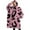 Pink and Black, variant on Oversized Wearable Blanket Hoodie,Leopard Pattern Sherpa Blanket Hoodie with Super Pockets,Super Warm Fuzzy Pullover for Women & Men