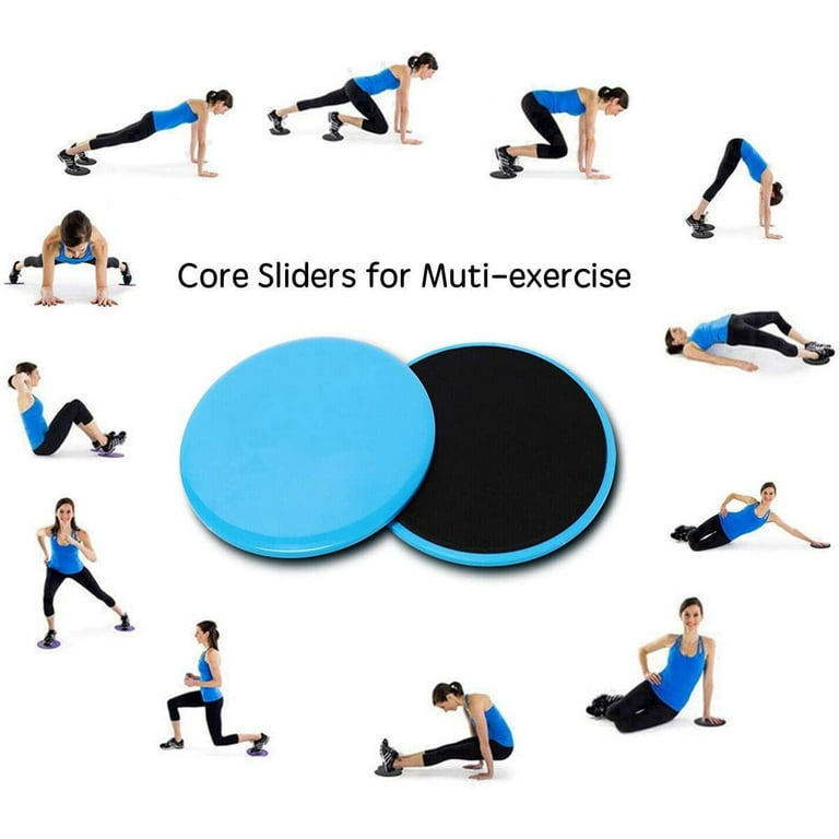 Core Sliders for Working Out - Compact, Dual Sided Gliding Discs for Full  Body Workout on Carpet or Hardwood Floor - Fitness & Home Exercise  Equipment - Small Gift for Athletes,Blue,Blue，G12540 
