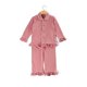 thumbnail image 1 of Ropa de dormir 100% algodón para niños y niñas, pijamas familiares de Color liso con volantes de Navidad, con botones, 1 of 4