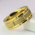 thumbnail image 5 of Yellow Gold Plated Matte 8mm Titanium Steel Mens Ring Men Wedding Band Man Ring, 5 of 6