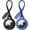 Black + Blue, variant on SENHAWK Twist Lock AirTag Holder Case, Silicone Protective Cover with Nylon Strap, Compatible with Apple AirTag, Anti-Scratch GPS Tracker Accessories for Keys Luggage, 2 Pack