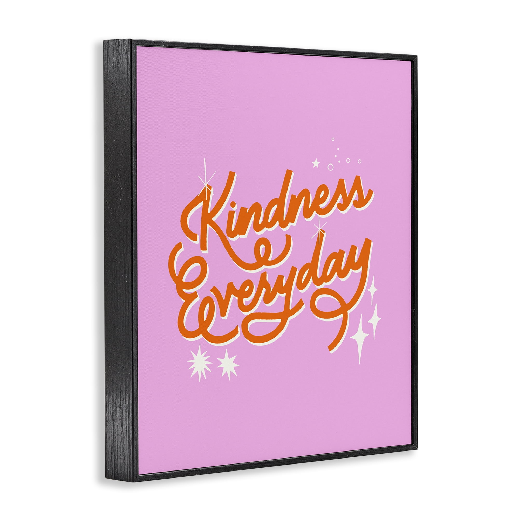 Stupell Industries Cursive Kindness Everyday Black Framed Giclee Art, design by Indira Prieto | IndySign