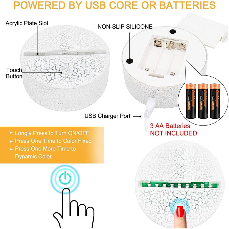 3D Illusion Lamp - Peacock LED Night Light With Touch Control & Dynamic Colors, USB Powered, Home Decor Gift