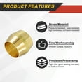 thumbnail image 3 of 60Pcs Fit for 5mm(3/16") Tube OD Brass Compression Sleeve Ferrules Brass Compression Tube Fitting for Water Oil Air Pipe, 3 of 6