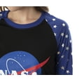 thumbnail image 5 of NASA Meatball Logo Women's Juniors' Silver Stars Raglan Nightgown Sleep Shirt, 5 of 6