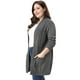 thumbnail image 4 of Cárdigan Suéter Agnes Orinda Frente Abierto Collar De Chal TalExtPaMujer Gris XXL, 4 of 6