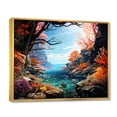 thumbnail image 2 of Designart "Reef Depths Underwater Coral art painting IV" Coral Floater Framed Wall Art Living Room, 2 of 7