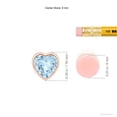 thumbnail image 3 of Angara Natural 0.7 Ct. Aquamarine Solitaire Pendant Necklace in 14K Rose Gold for Women with 18 Inches Chain, 3 of 8
