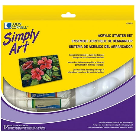 Loew-Cornell Simply Art Acrylic Starter Set, 12 Piece