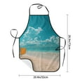 thumbnail image 4 of Fuzoiu Shopping Cart On Tropical Beach Print Waterproof Apron, Kitchen Apron for Women Men Chef, Apron for Christmas Dinner Party Cooking Baking Crafting House Cleaning Kitchen, 4 of 7