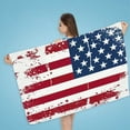 YUIVH Trendy Printed Independence Day Beach Towel Show Your Love For