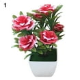 thumbnail image 2 of SPRING PARK 1Pc Artificial Flower Potted Handmade Plant Bonsai Party Outdoor Garden Decoration, 2 of 7