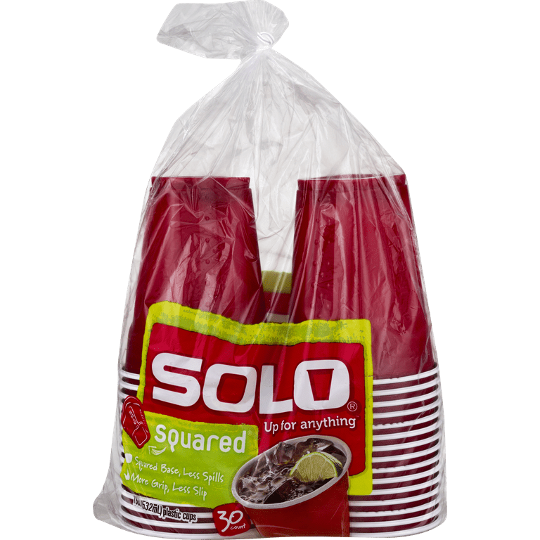  Gold Solo Squared Cups 18 Ounce 30 Count : Health & Household