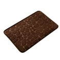 thumbnail image 2 of XEOVHV Embossed Bathroom Bath Mat,Non-Slip Carpets in Wash Basin Bathtub Side Floor Rug Shower Room Doormat Memory Foam Pad for Bathroom Machine Washable Bath Rugs (16*24inch), 2 of 5