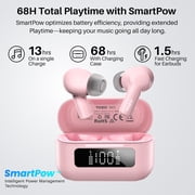TOZO AI Translation Noise Cancelling Earbuds Wireless, Bluetooth Headphones, 68H Play, 6-Mic ENC Clear Calls, Stereo Bass with APP-32EQ, LED Power Display, IPX8 Waterproof, Fast Pairing & Low Latency