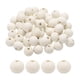 thumbnail image 1 of Uxcell 50 piezas de cuentas de madera de 20 mm, cuentas redondas sueltas con agujero grande de 4.5 mm para joyería, collares y pulseras., 1 of 7