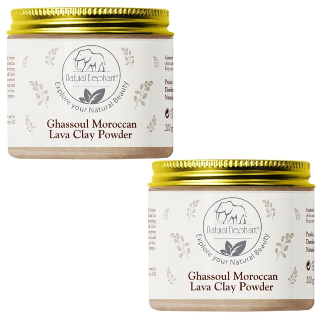 Arcilla en polvo Natural Elephant Ghassoul Moroccan Lava 400 ml