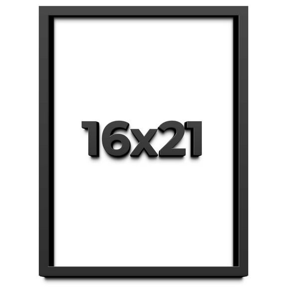 16x21 Shadow Box Frame Black | 1 inches Deep Real Wood Contemporary Shadowbox Display Frame | UV