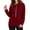 Red, variant on Women's Lightweight Hoodie Funnel Neck Sweatshirts Drawstring Aesthetic Drop Shoulder Long Sleeve Pullover Top With Side Pockets