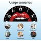 thumbnail image 3 of Reloj de pared de labios rojos de 12 pulgadas, silencioso, moderno y decorativo, para cocina, sala de estar, dormitorio y oficina., 3 of 9