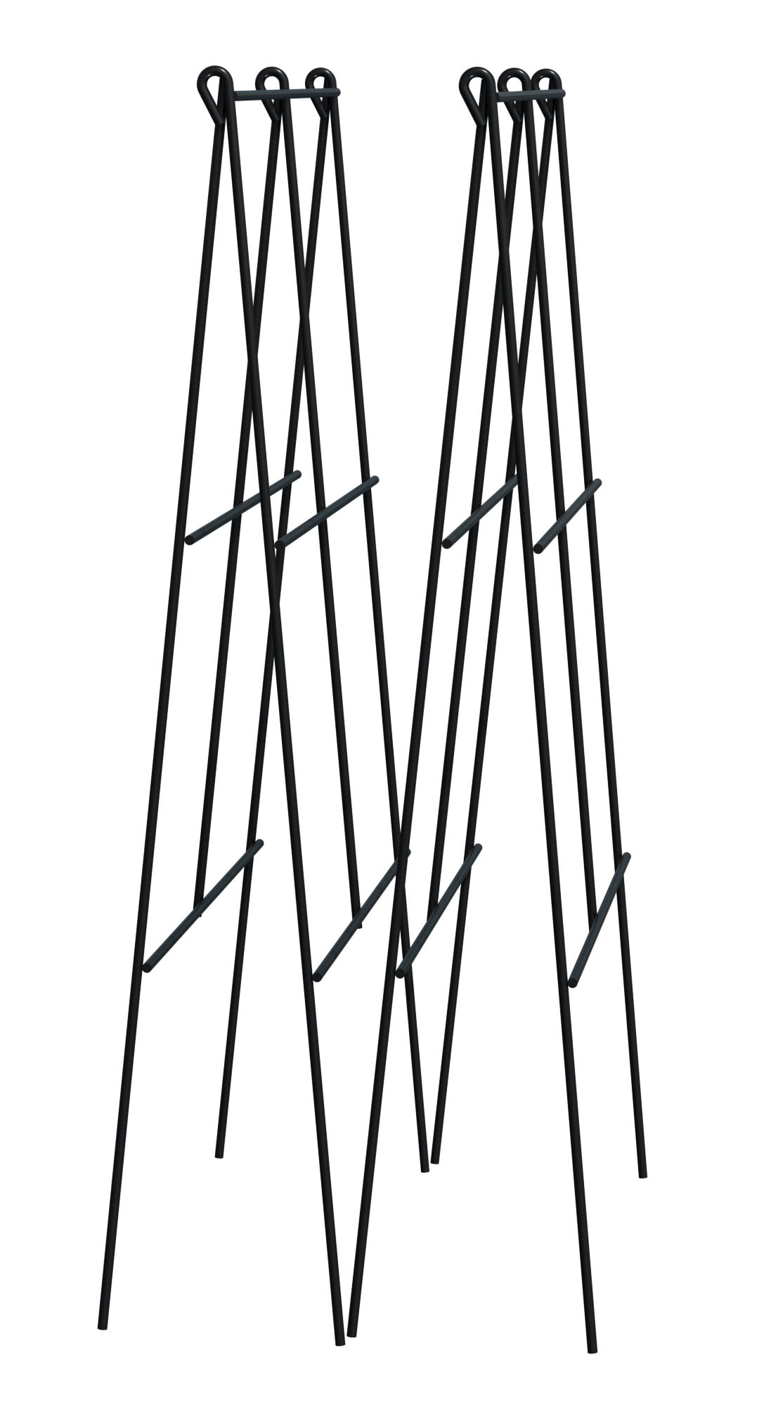 Panacea A-Frame Black Garden Trellis, 6 Count - Metal Folding Garden A Frame Trellis for Vegetables