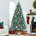thumbnail image 3 of Best Choice Products Artificial Frosted Christmas Tree, 6ft Premium Unlit Spruce Design, Dense Branches - Blue Spruce, 3 of 7
