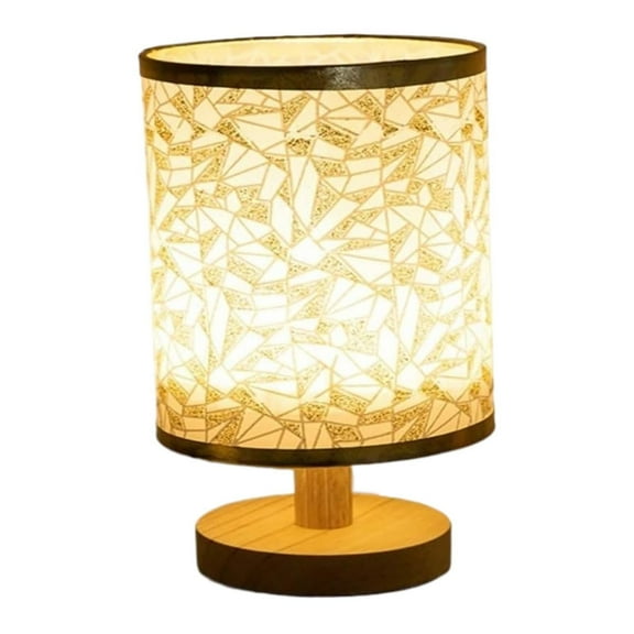 Chmadoxn Table Lamp for Bedroom - Bedside Lamps for Nightstand, Minimalist Night Stand Light Lamp with Round Fabric Shade, Desk Reading Lamp for Kids Room Living Room Office Dorm