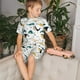 thumbnail image 4 of Balery Cute Whale Conjunto de Pijama Infantil de Manga Corta con Estampado – Ropa de Dormir de Algodón Suave-X-Large, 4 of 6