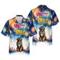 thumbnail image 3 of Happy New Year with Newfoundland Fireworks Holiday Xmas Winter 2025 Hawaiian Shirt Breathable Summer Unisex Merch Newfie Dog Lover Gifts - 00025, 3 of 6