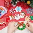 thumbnail image 3 of 1 box 12pcs 12 style Christmas Theme Towel Embroidery Cloth Iron on/Sew on Patches Costume Accessories Appliques Mixed color 46.5~102x53~89x2.5~3mm 1pc/style, 3 of 5