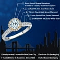 thumbnail image 2 of Gem Stone King 10K Two Tone Gold Sky Blue Topaz and Lab Grown Diamond Engagement Ring for Women | 1.31 Cttw | Round 6MM | Gemstone November Birthstone | Size 8, 2 of 6