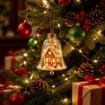 thumbnail image 3 of Clearance! Glowing Christmas Story Ornament Bells, Mini Light-Up Mini Holiday Scene with Warm LED Light, Festive Keepsake Gift for Home Christmas Party Decoration, 3 of 6