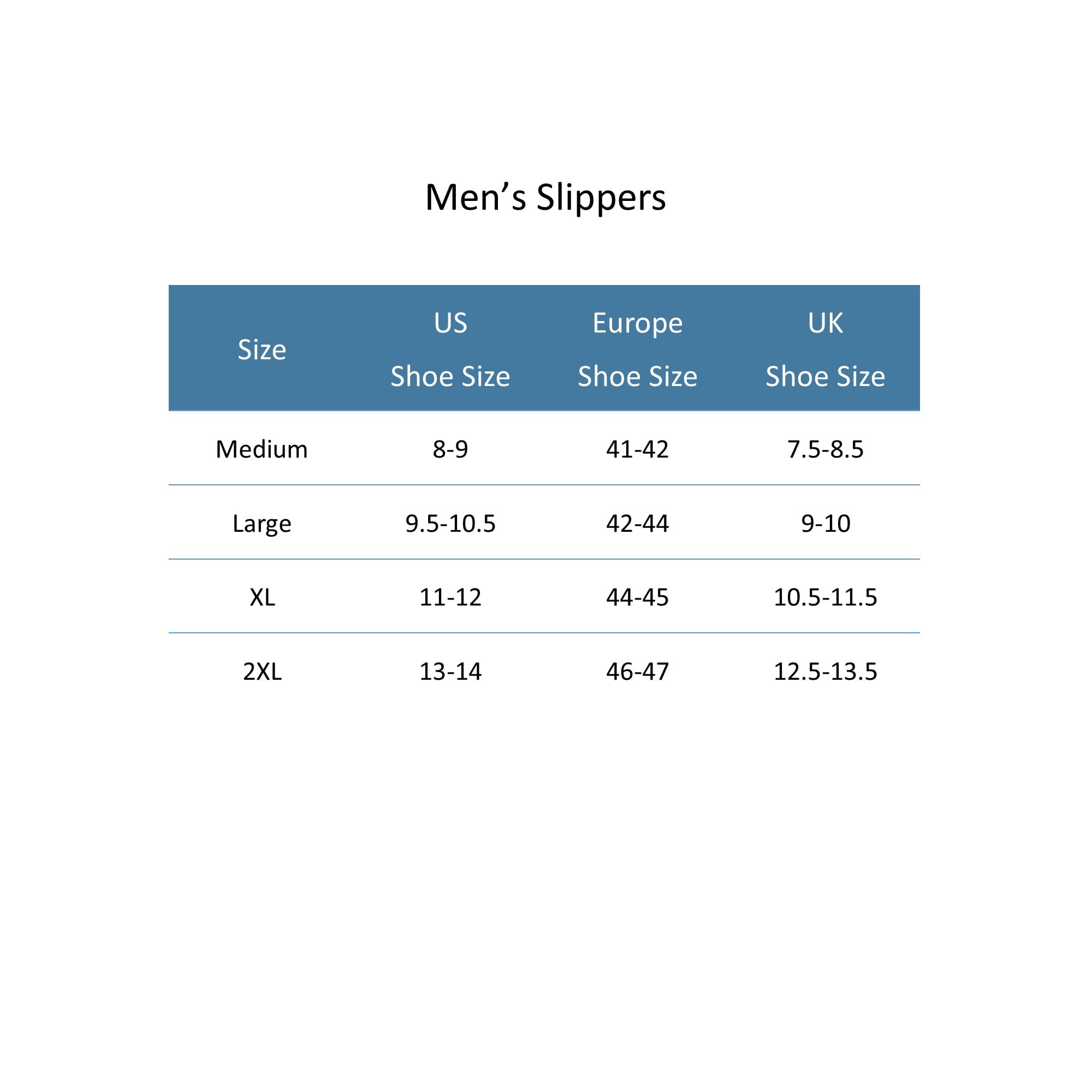 Men's isotoner slippers size chart hotsell