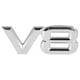 thumbnail image 1 of 7.5x3.5cm Auto car V8 stickers 3D Chrome Sticker Emblem, 1 of 5