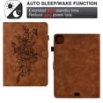 thumbnail image 3 of GSFY Case for 2024 iPad Pro 11 Inch 5th Generation(M4), Smart Premium PU Leather Wallet Stand Protective Shell with Auto Sleep Wake Feature for iPad Pro 11 5th Gen, Brown FLOWER, 3 of 8