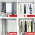 thumbnail image 3 of Bxaolu Closet Rods for Hanging Clothes, 19.5 to 31.5 Inches Adjustable Metal Closet Rod, 1.5 Inches Heavy Duty Clothes Hanging Rod for Closet Wardrobes Laundry RV, Silver, 3 of 7