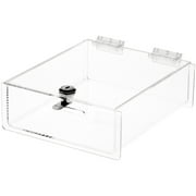 Plymor Clear Acrylic Locking Countertop Display Case, 2.75" H x 7.5" W x 8.5" D