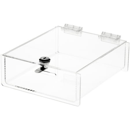 Plymor Clear Acrylic Locking Countertop Display Case, 2.75" H x 7.5" W x 8.5" D