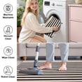 thumbnail image 3 of Buganda Beige and Black Striped Area Rug, 2'4"x3'7" Washable Cotton Indoor Outdoor Rugs for Living Room, Kitchen, Patio, All Season Home Decor, 3 of 9