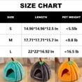 thumbnail image 7 of Pumpkin Cat Bed, Cute Halloween Pumpkin Shape Cat Cave Bed Cat Tent with Removable Cushion, Pumpkin Cat House, Non-Slip Bottom for Kitten Small Dogs, 7 of 7
