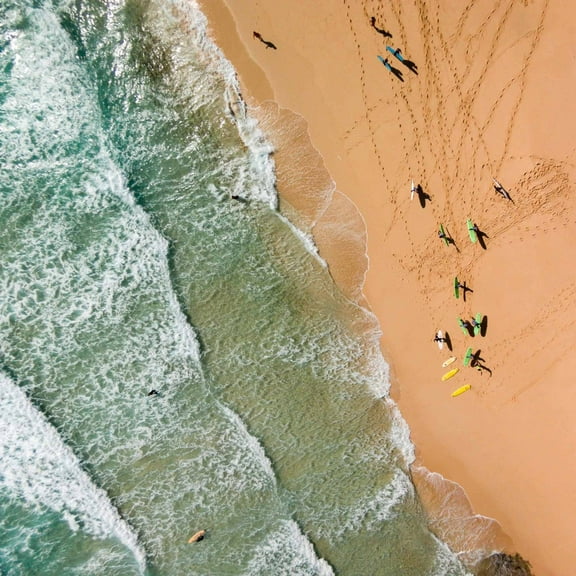 Marmont Hill "Trails in the Sand" by Karolis Janulis Painting Print on Wrapped Canvas