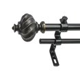 thumbnail image 1 of Beme International 5/8" Montevilla Core Ribbed Knob Telescoping Double Drapery Rod Set, 48-86", Black Oil, 1 of 1