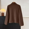 thumbnail image 4 of AUNVITO Women's Casual Thin Fleece Button-Up Jacket Long Sleeve Lightweight and Stylish, 4 of 7