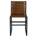 thumbnail image 3 of Beaumont Lane Real Leather Brown Chair, 3 of 7