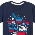 thumbnail image 3 of Instant Message - Americana - Red, White, & Blue Construction Trucks - Toddler & Youth Short Sleeve Graphic T-Shirt, 3 of 6