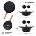 thumbnail image 2 of Batería De Cocina Lovecook  con Revestimiento De Mármol Negro  6 Piezas, 2 of 6