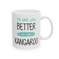 thumbnail image 2 of Funny Kangaroo 11 oz Coffee Mug - Quirky Gift for Animal Lovers White Ceramic, 2 of 7